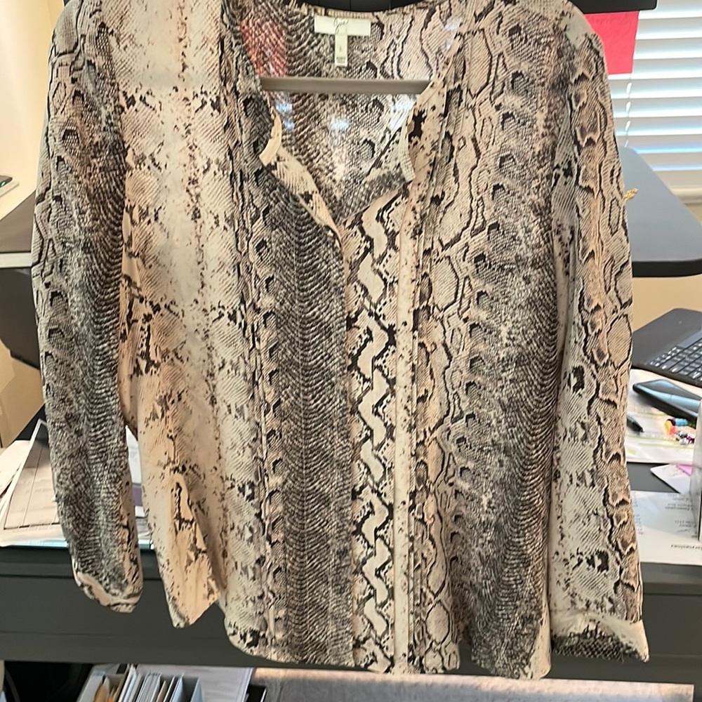 Joir “snake skin” print blouse